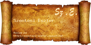 Szentesi Eszter névjegykártya