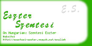 eszter szentesi business card